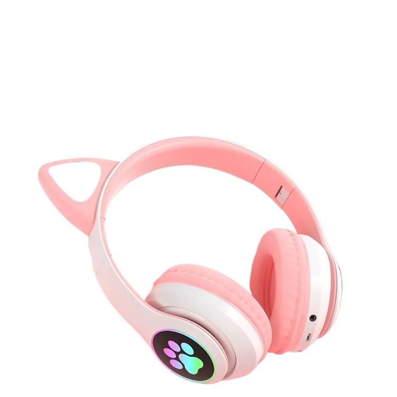 Cat Ear Bluetooth Headset Led - Bluetooth-Kopfhörer mit Katzenohren, kabellos, Geräuschunterdrückung, Gaming-Headset,