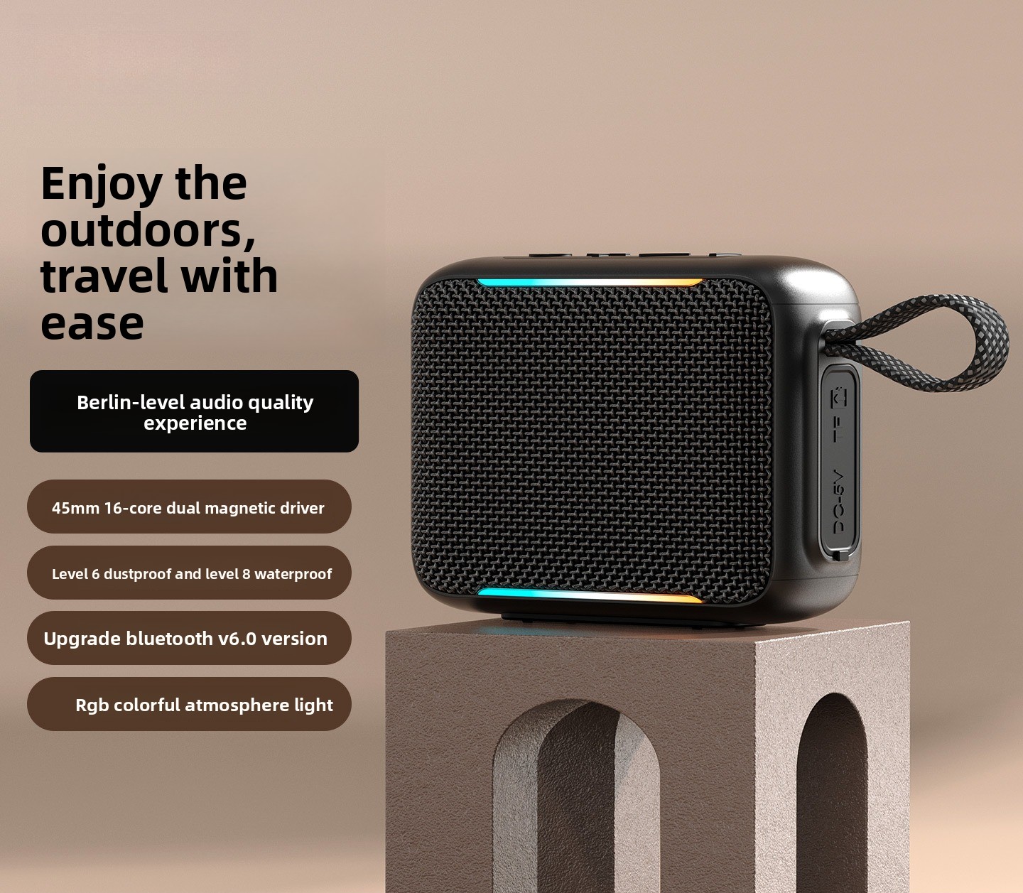 Portable Bluetooth Speaker Waterproof Ipx7 - Neuer Outdoor Wasserdichter Tragbarer Bluetooth Bass-Lautsprecher
