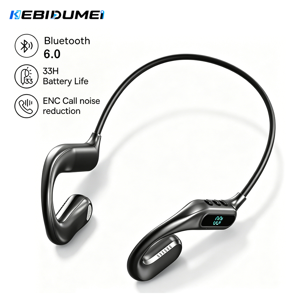 Bone Conduction Running Headphones - KEBIDUMEI Open-Ear Bluetooth 6.0 Kopfhörer Nackenbügel-Headsets