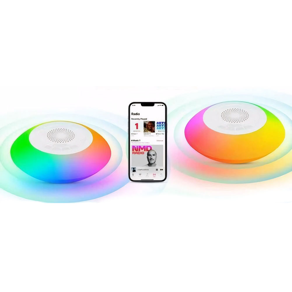Portable Bluetooth Speaker Waterproof Ipx7 - Schwimmender Pool-Lautsprecher mit Farblichtern, BT-Lautsprecher, IPX7