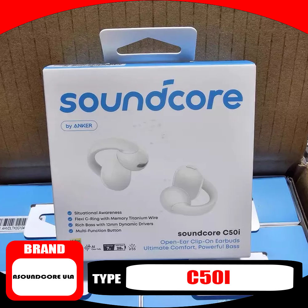 Open Ear Air Conduction Headphones - Soundcore C50i Ohrclip Kabellose Bluetooth-Sportkopfhörer mit