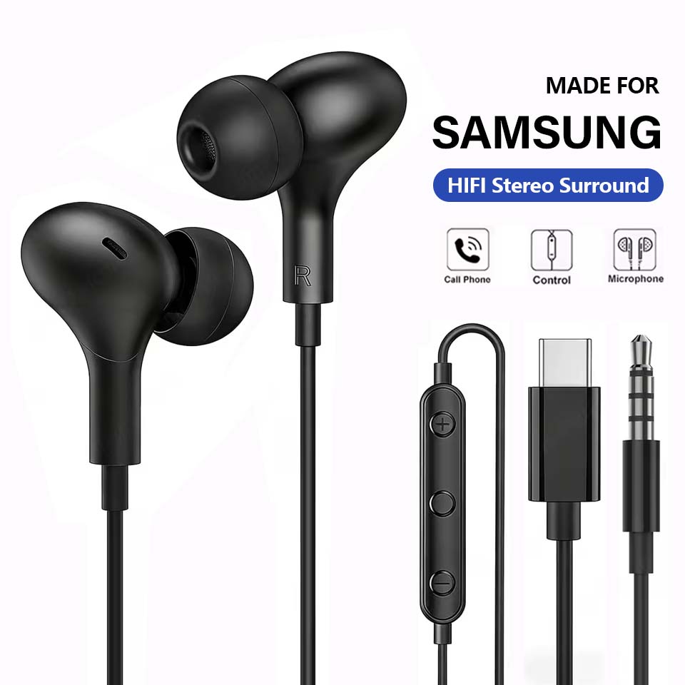 Type C Wired Earphones With Mic - USB-C Kopfhörer für Samsung Galaxy S24
