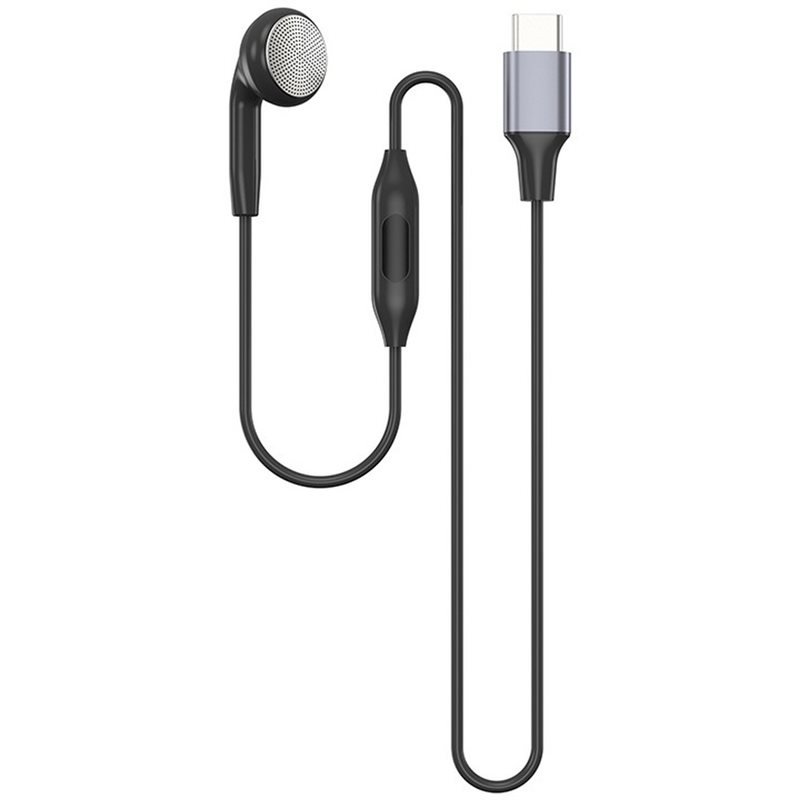 Type C Wired Earphones With Mic - DT75BG Typ C Einzelohrhörer mit Mikrofon,