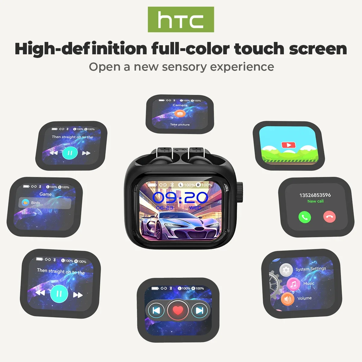 [Ultra-HD-Bildschirm] HTC NE40 – Tws Earbuds Bluetooth 5.3 Bewertung und Preis