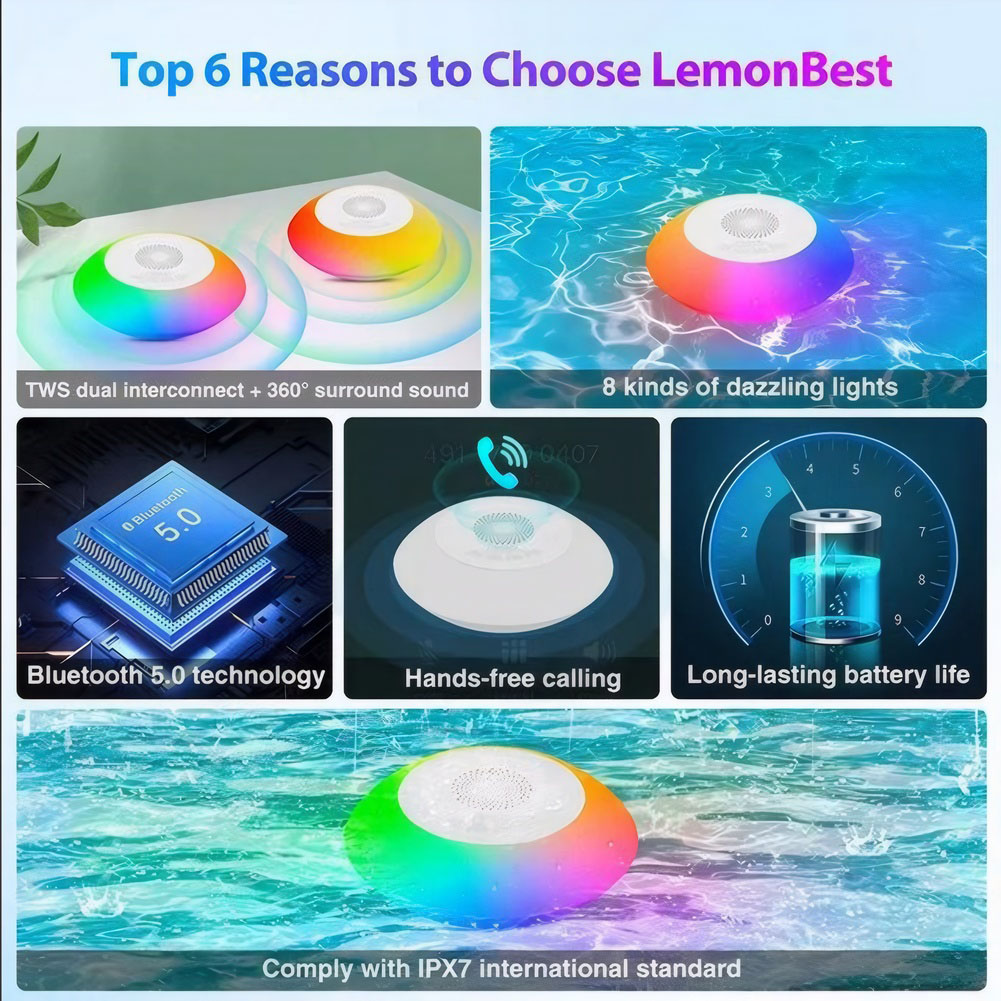 Schwimmender Pool-Lautsprecher – Portable Bluetooth Speaker Waterproof Ipx7 Bewertung und Preis