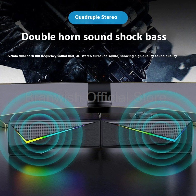 RGB-Gaming-Soundbar mit abnehm – Rgb Computer Soundbar For Pc Bewertung und Preis